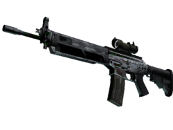 Souvenir SG 553 | Damascus Steel (Battle-Scarred)