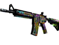 StatTrak™ M4A4 | In Living Color (Battle-Scarred)