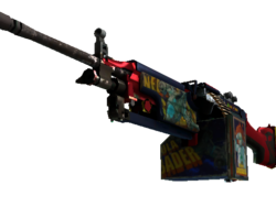 StatTrak™ M249 | Nebula Crusader (Well-Worn)