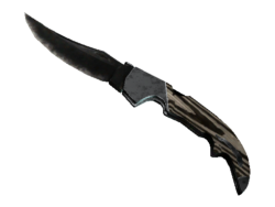 ★ Falchion Knife | Black Laminate (Battle-Scarred)