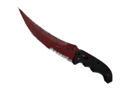 ★ Flip Knife | Crimson Web (Well-Worn)