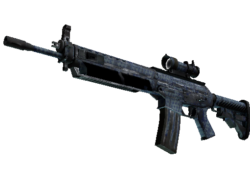 SG 553 | Waves Perforated (Battle-Scarred)