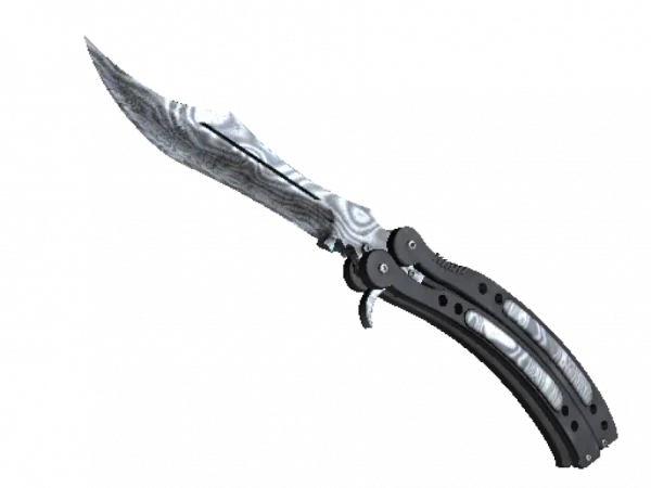 ★ StatTrak™ Butterfly Knife | Damascus Steel (Well-Worn)