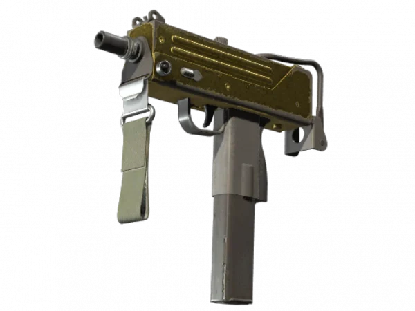 MAC-10 | Gold Brick (Battle-Scarred)