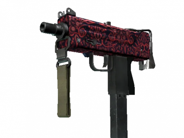 MAC-10 | Red Filigree (Field-Tested)