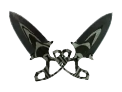 ★ StatTrak™ Shadow Daggers | Black Laminate (Battle-Scarred)