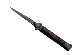 ★ Stiletto Knife | Damascus Steel (Battle-Scarred)